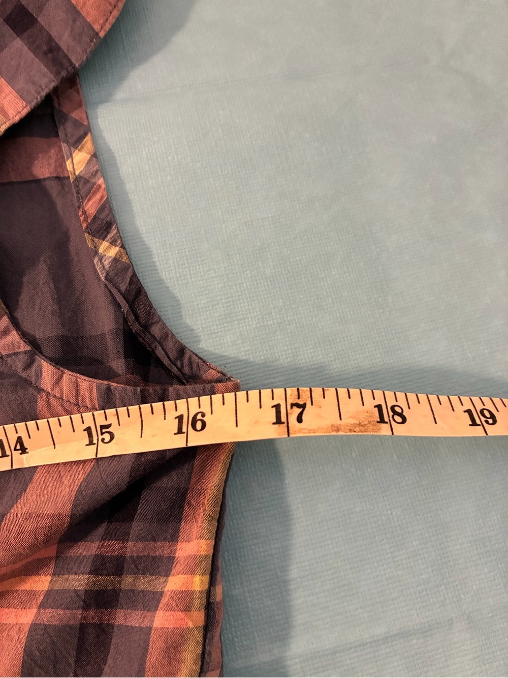 Lux Plaid Tartan Cotton Dress Peter Pan Collar Size 8 - Picture 6 of 7